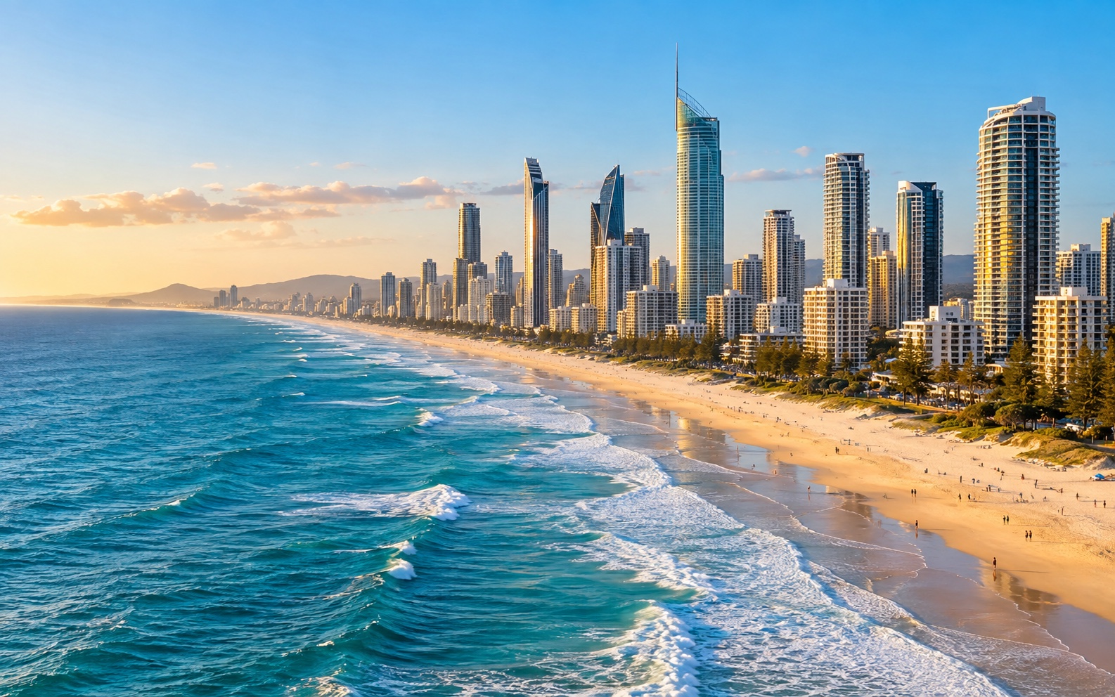 Gold Coast beach and skyline